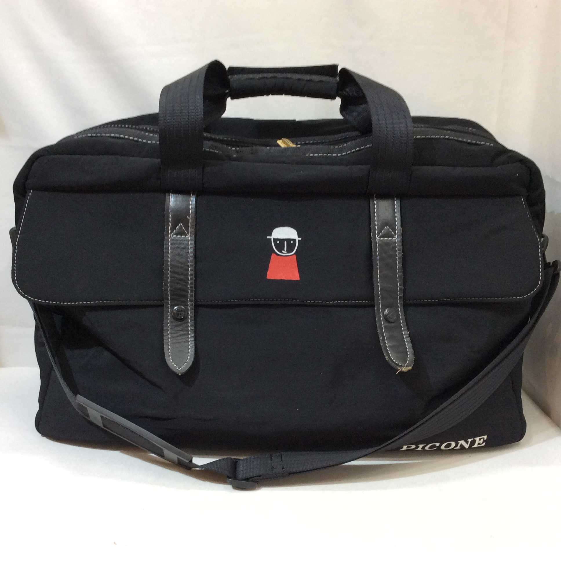 PICONE ピッコーネ ボストンバッグ ショルダー付き ブラック