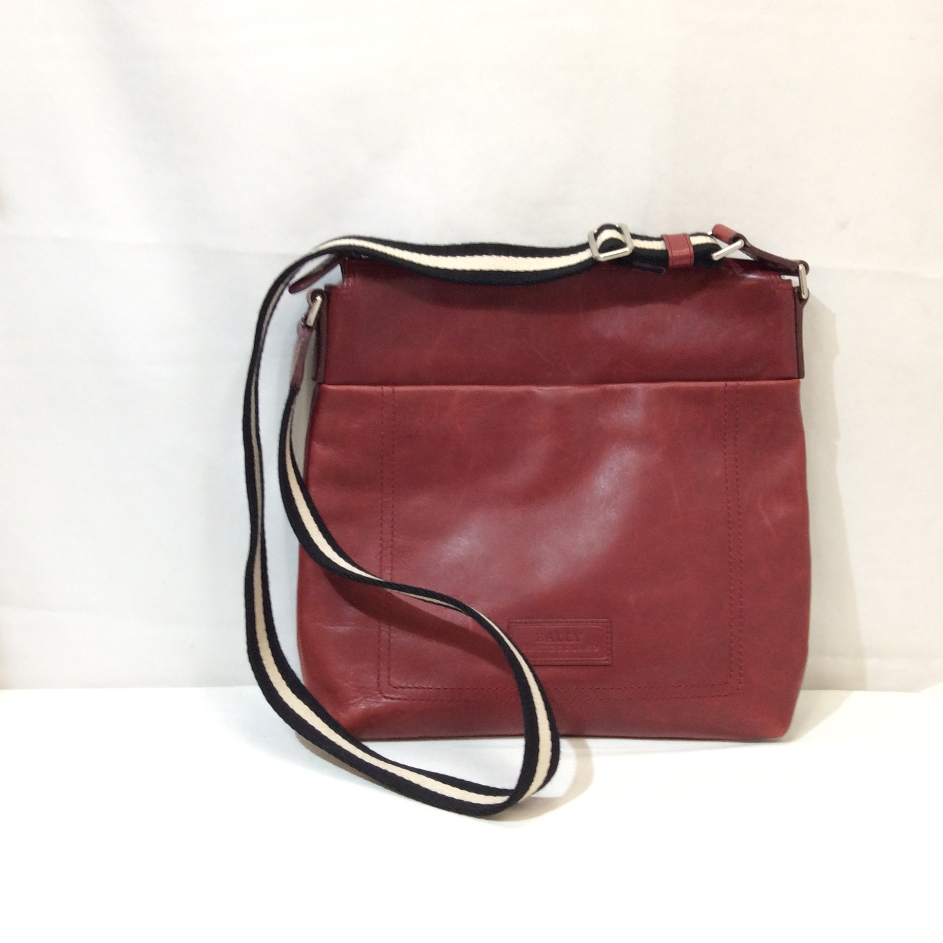 BALLY バリー レザー ショルダーバッグ  エンジ