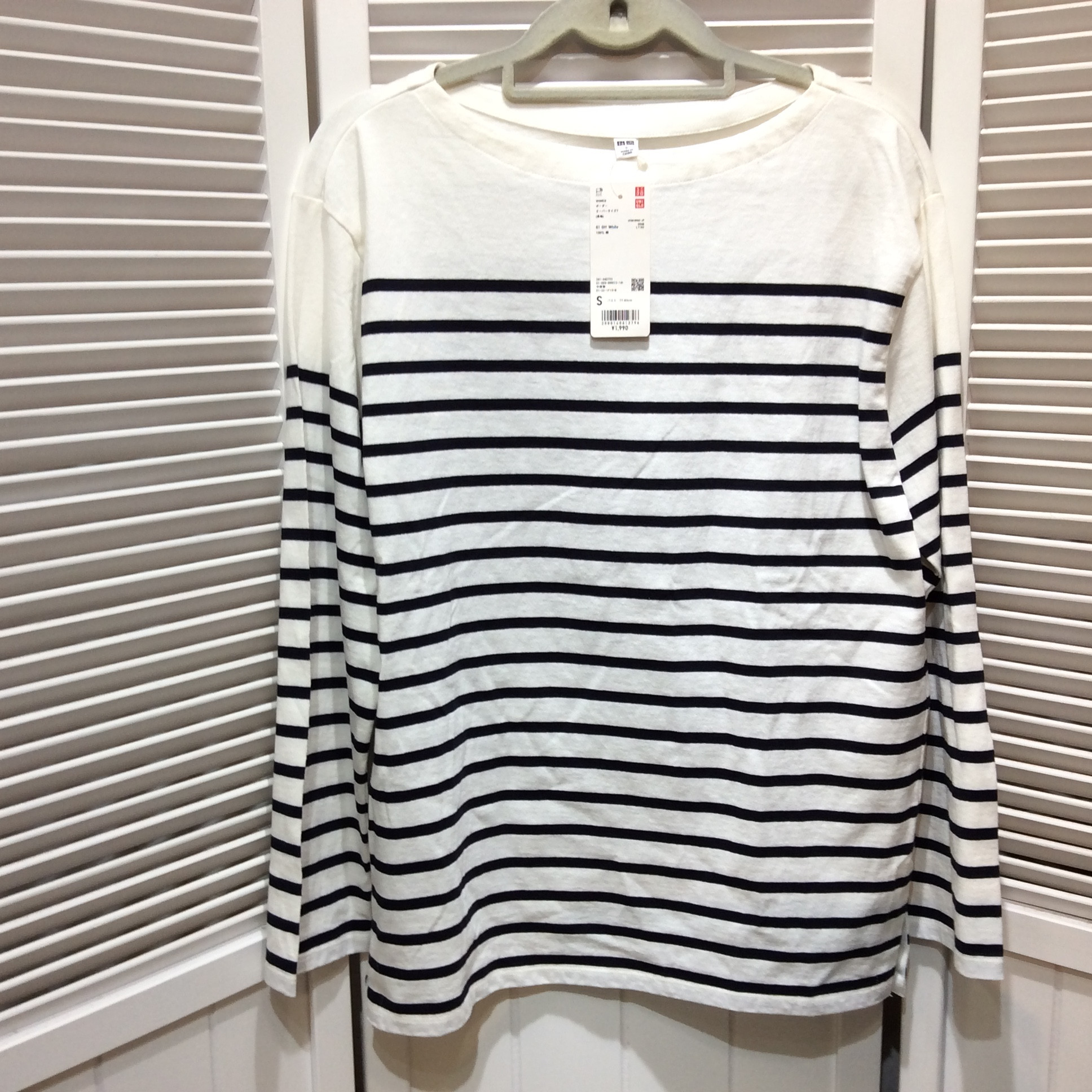 未使用 ユニクロ オーバーサイズ  Tシャツ  Sサイズ  ボーダー