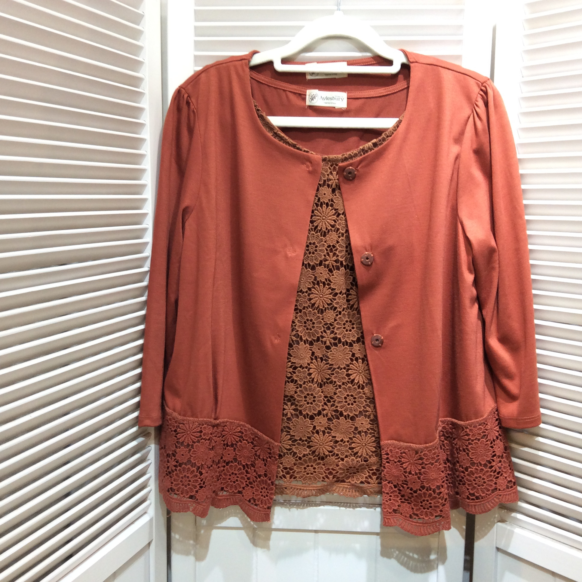 アリスバーリー アンサンブル Lサイズ  レンガ色  美品