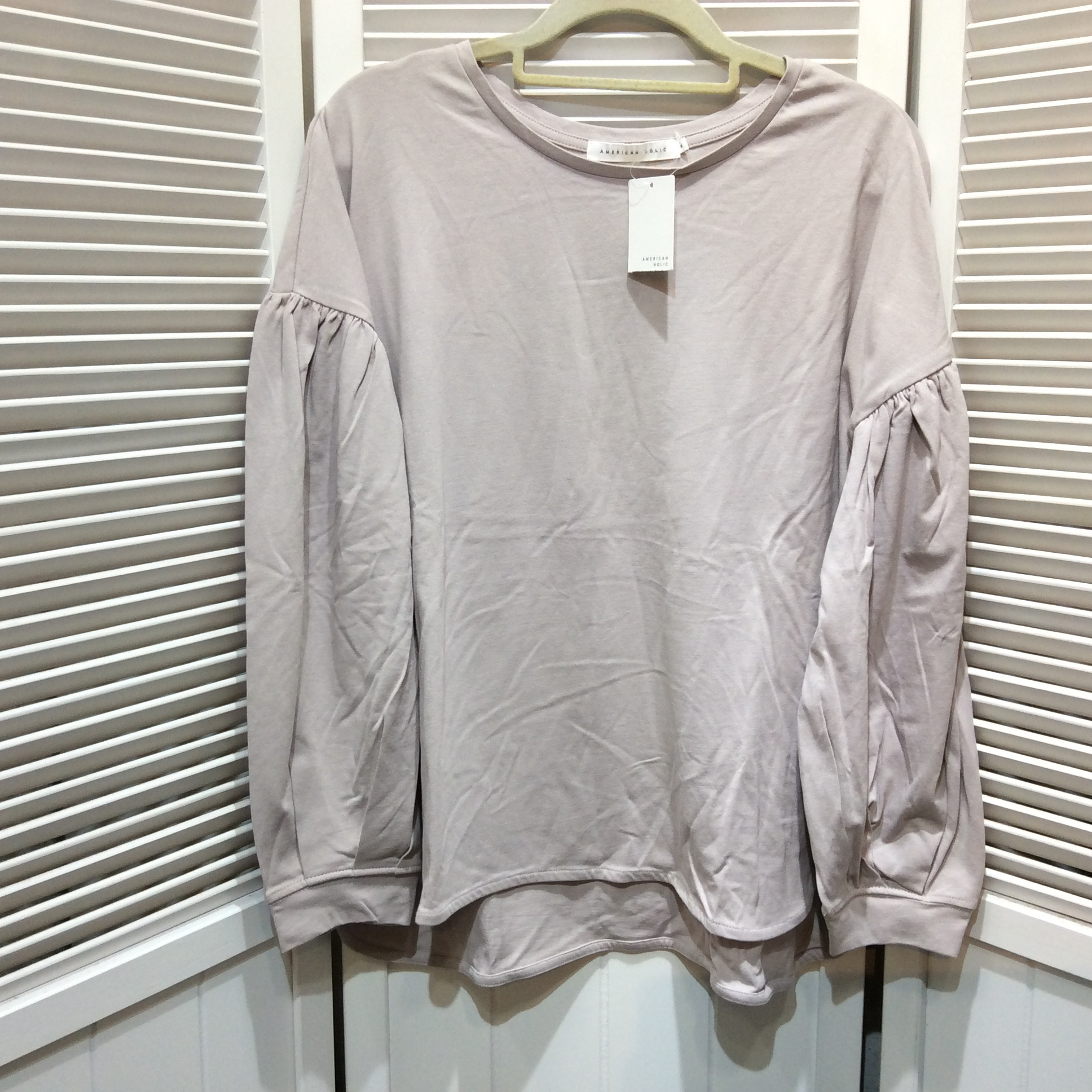 未使用 アメリカンホリック 長袖Tシャツ  M  ピンクベージュ
