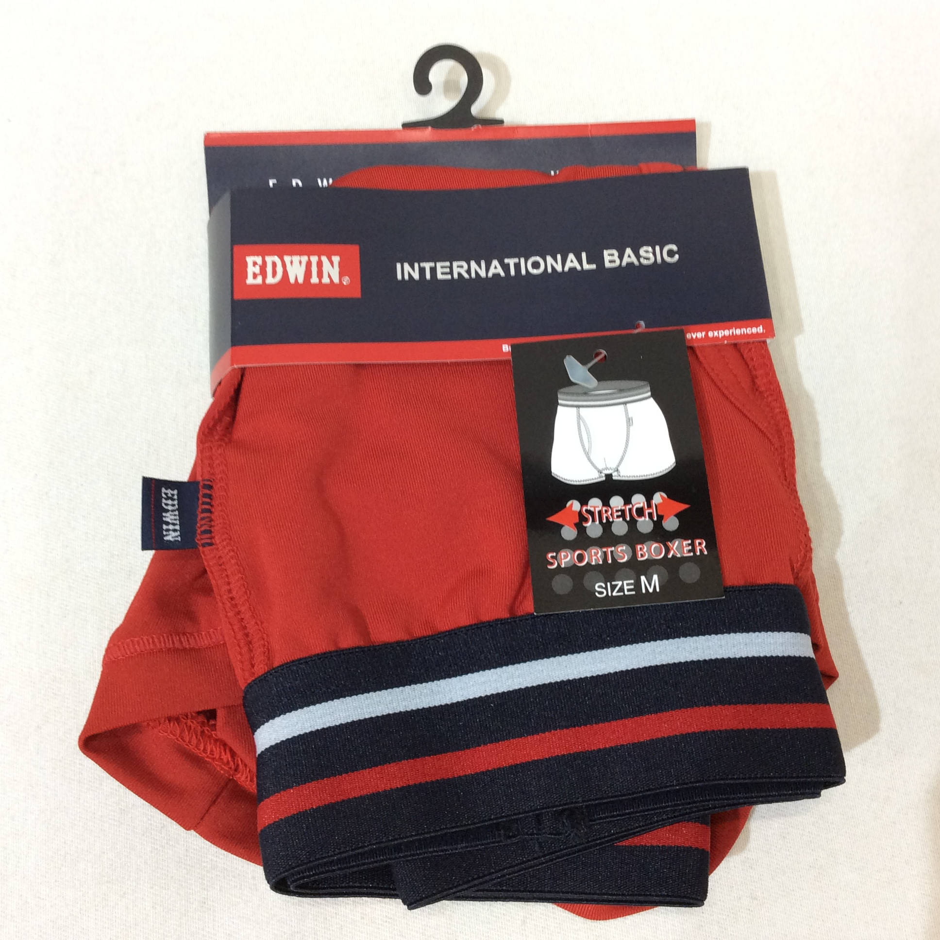 新品☆EDWIN エドウィン メンズ ボクサーパンツ M レッド