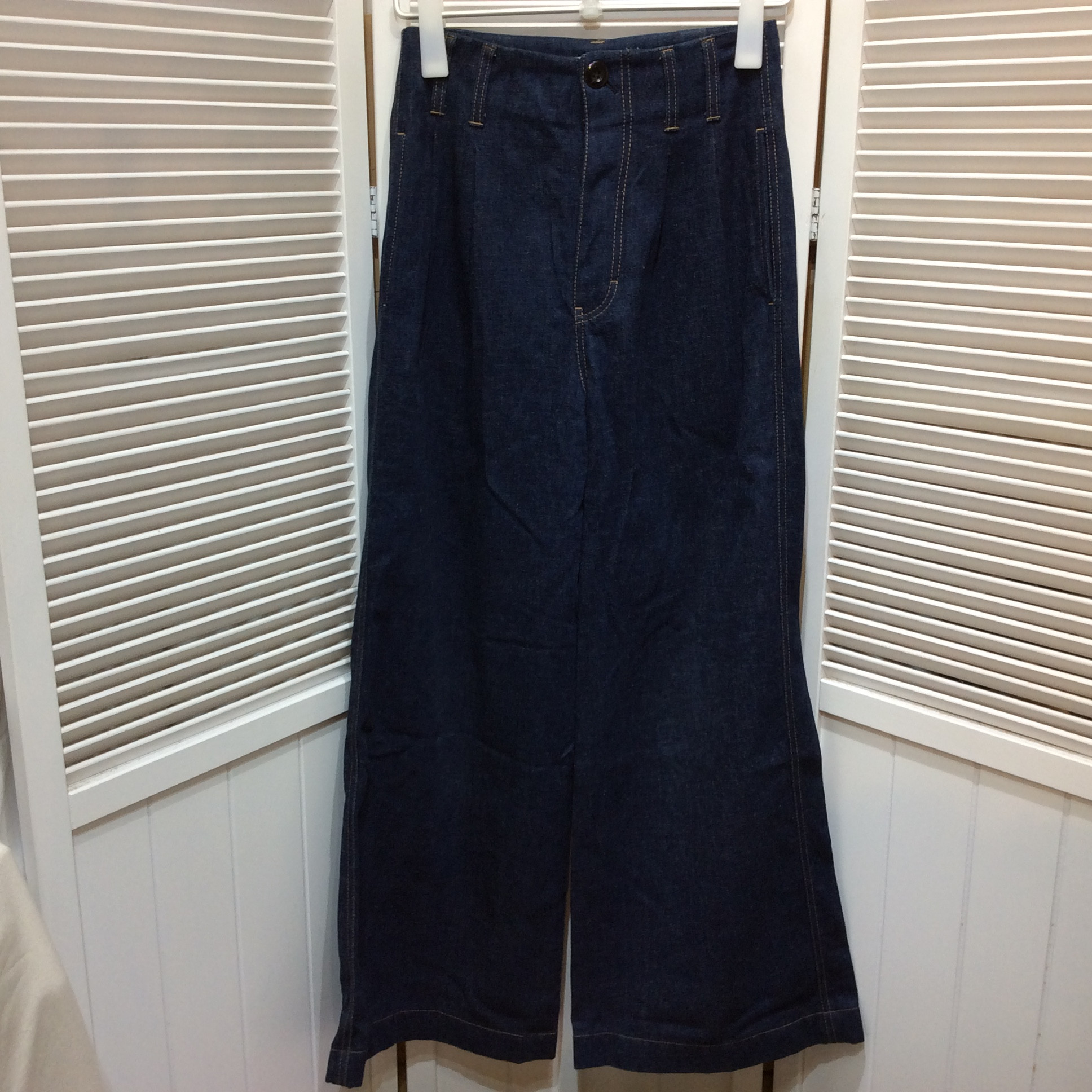 LE CIEL BLEU ルシェルブルー デニムワイドパンツ 36 インディゴ