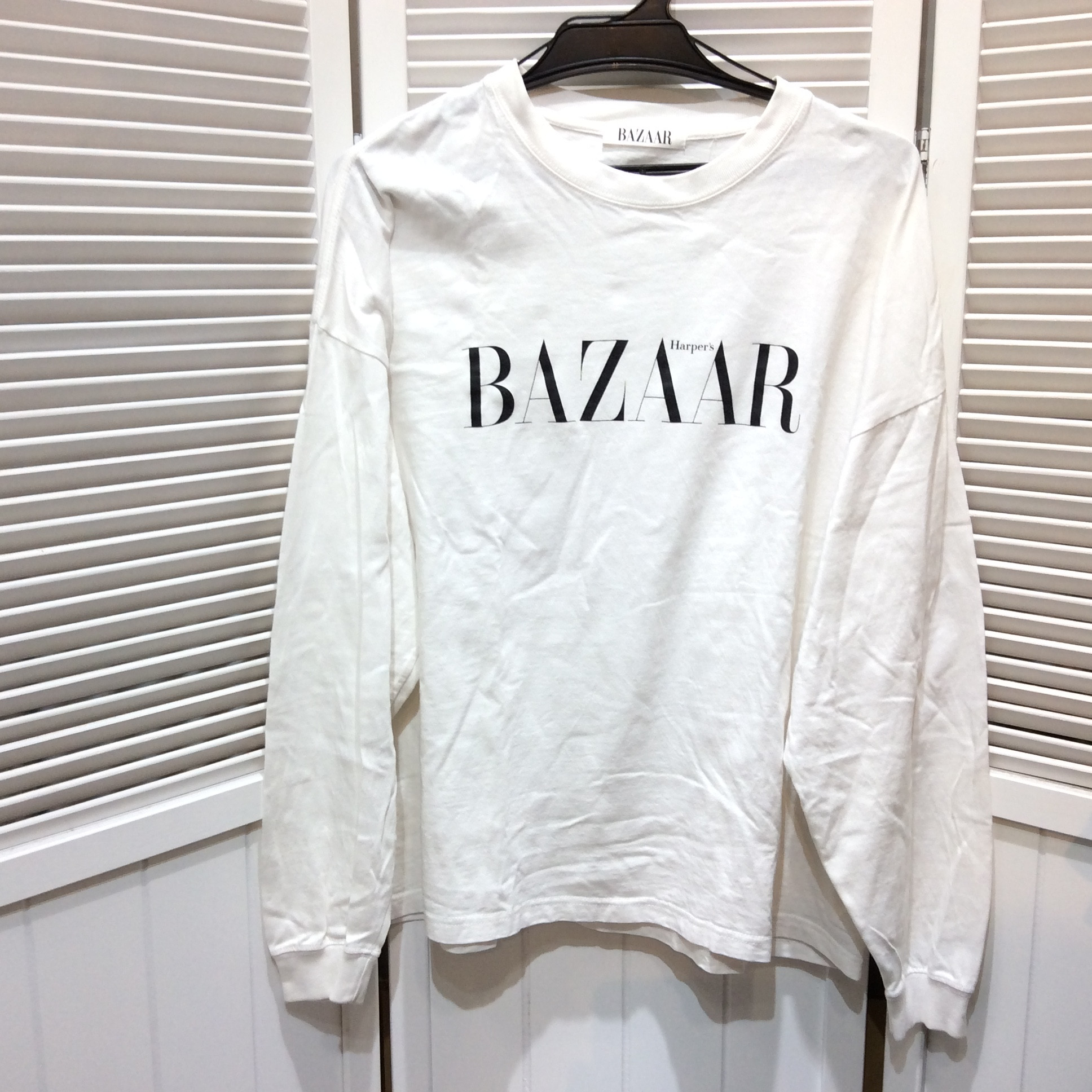 BAZAAR 長袖Tシャツ  フリーサイズ       ホワイト