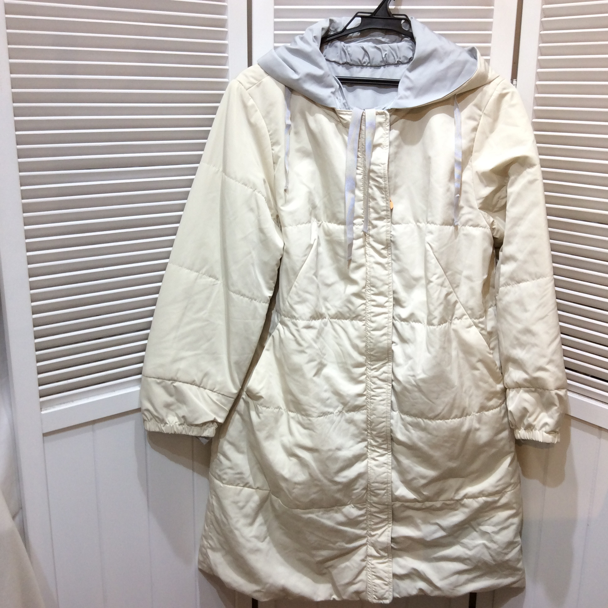 DoCLASSE リバーシブル中綿コート  L  アイボリー  美品
