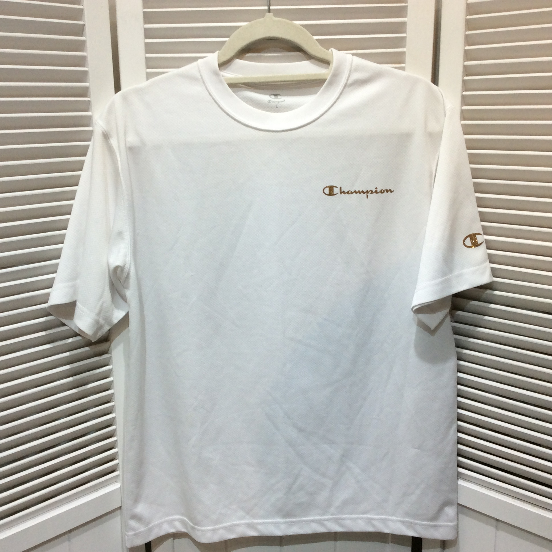Champion チャンピオン メンズTシャツ L ホワイト