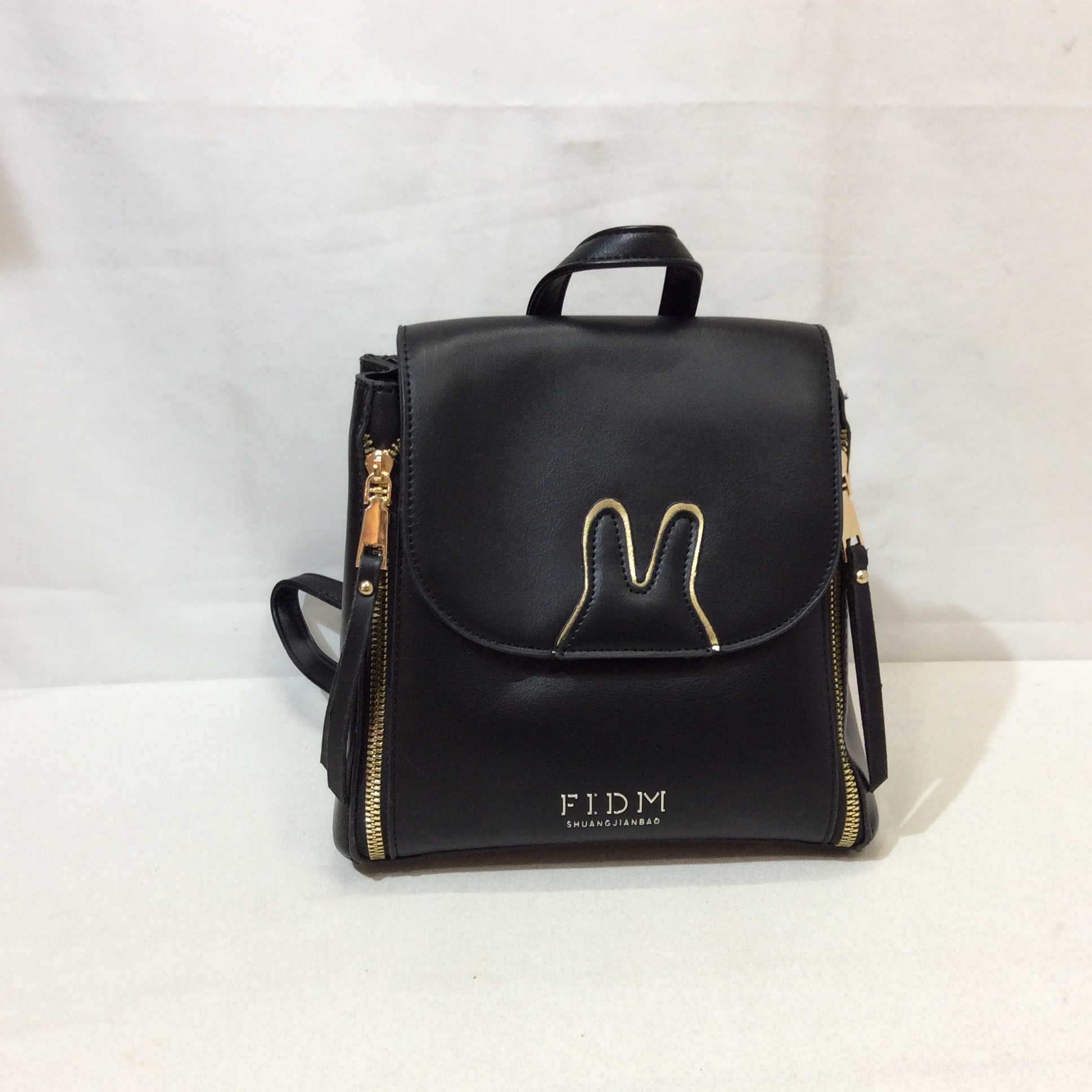 FIDM 合皮 ミニリュック  ブラック