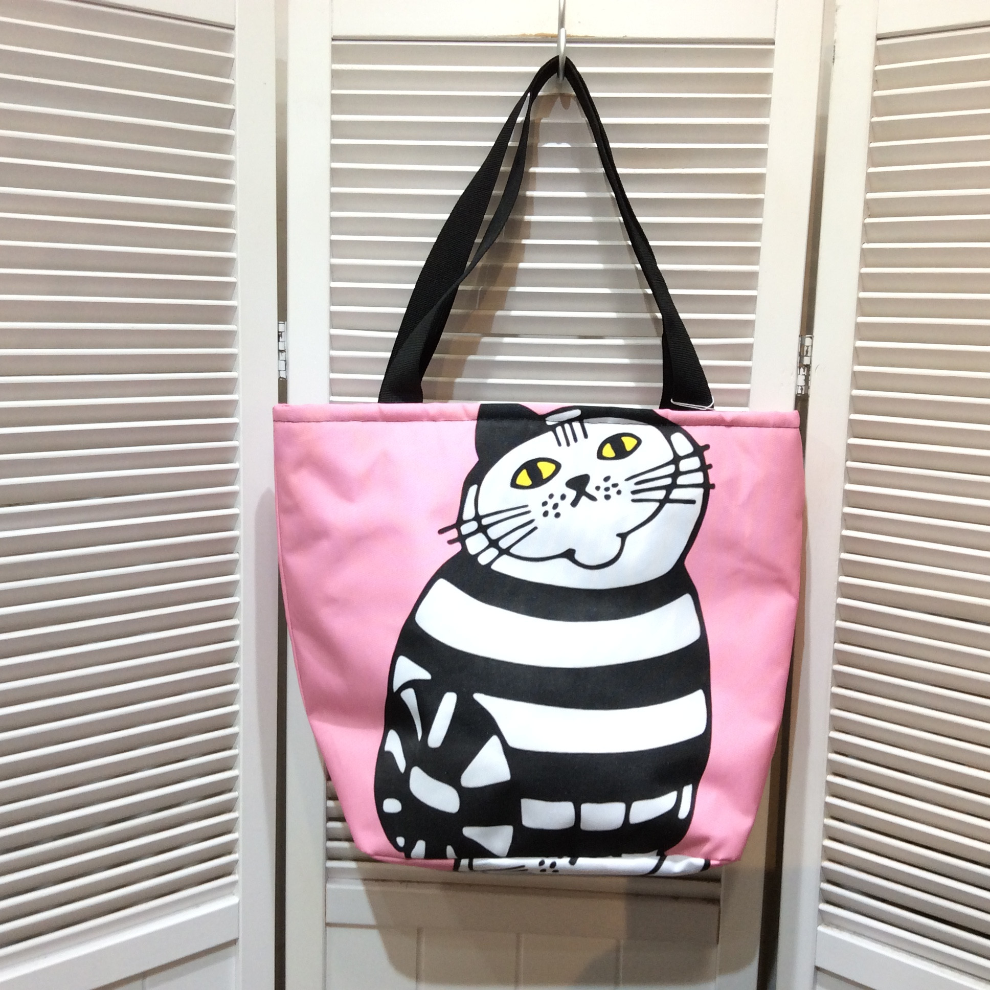 未使用 トートバッグ  ピンク／猫