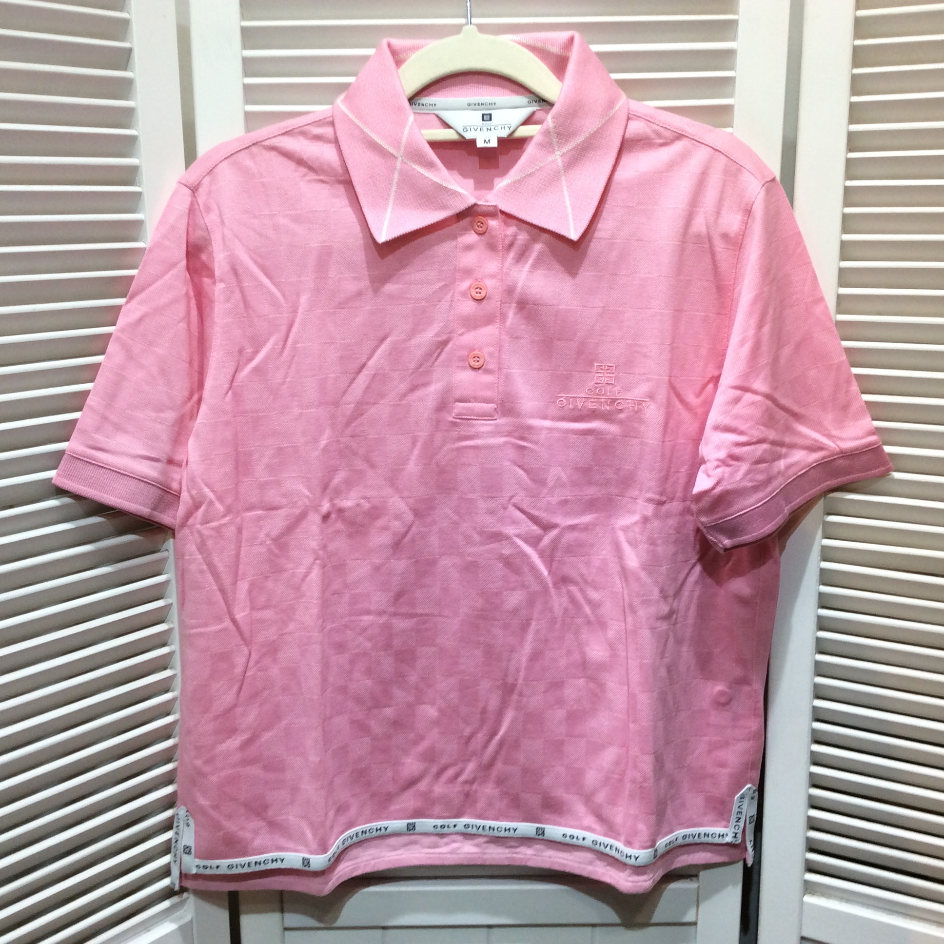 未使用☆GIVENCHY GOLF ジバンシー 半袖ポロシャツ M ピンク