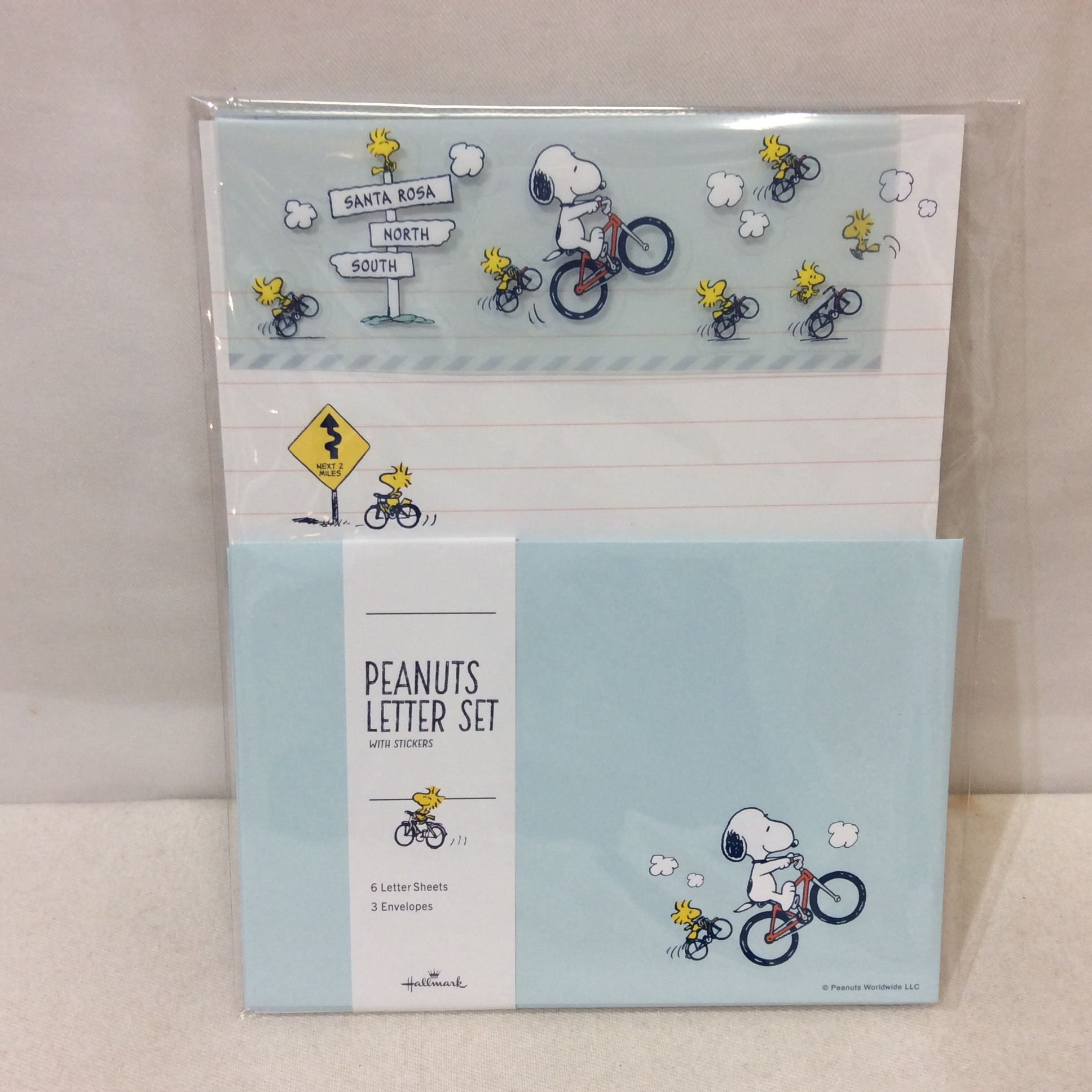新品 ピーナッツ   レターセット   自転車柄