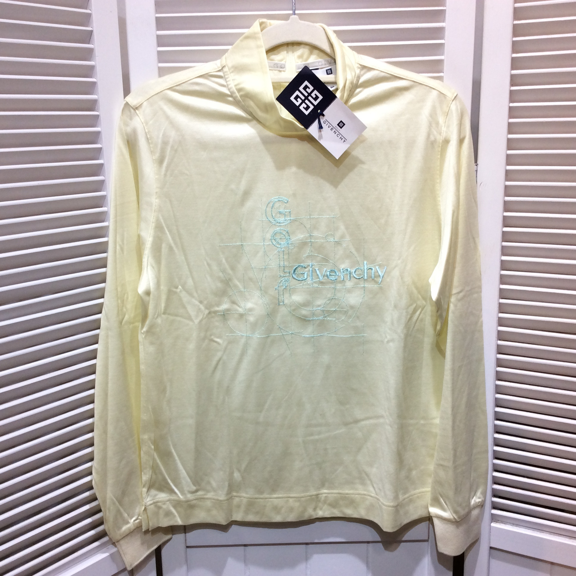 未使用☆GIVENCHY GOLF ジバンシー ゴルフ 長袖タートルシャツ M イエロー系