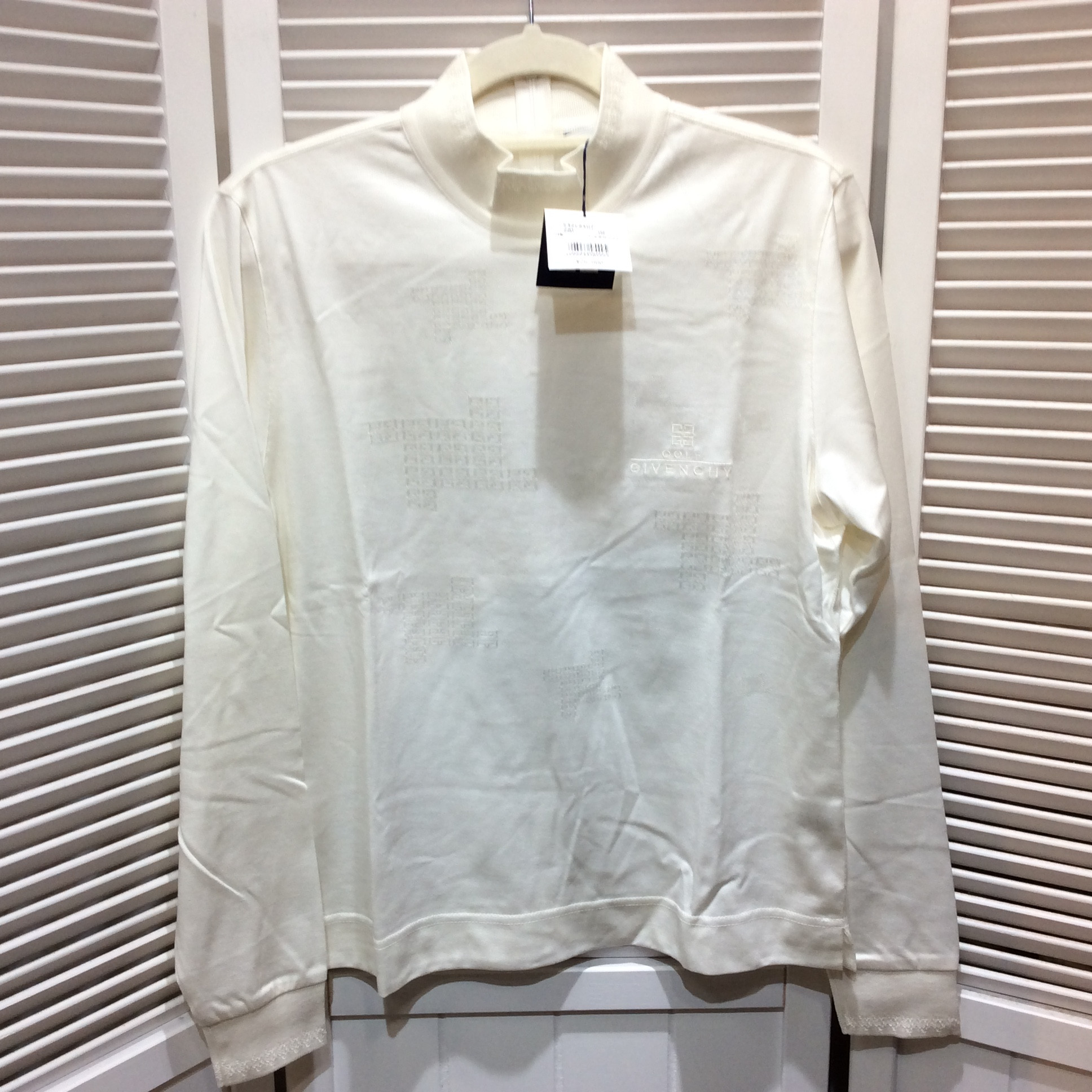 未使用☆GIVENCHY GOLF ジバンシー ゴルフ 長袖タートルシャツ M ホワイト