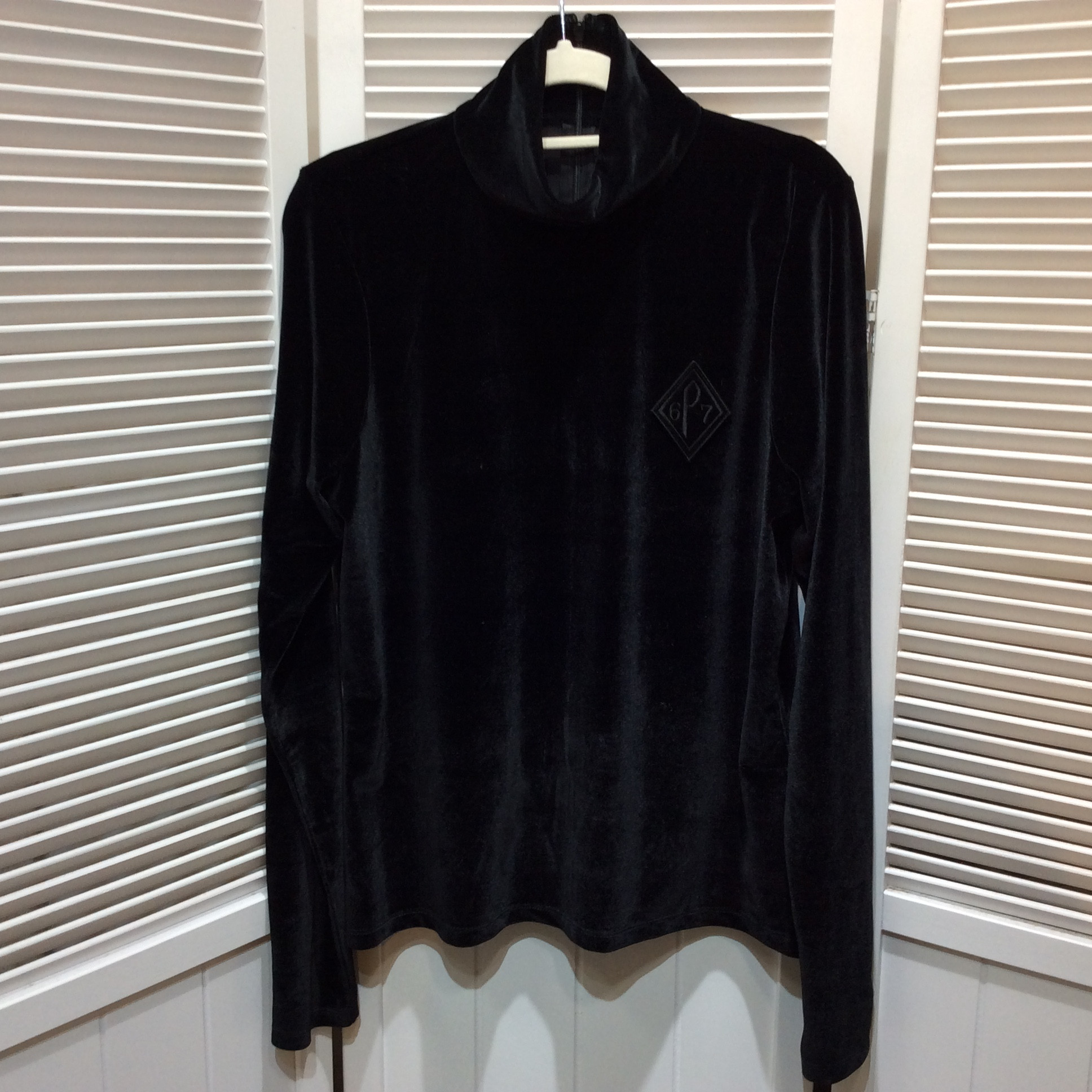 POLO RALPH LAUREN ポロラルフローレン ベロアタートルシャツ L ブラック
