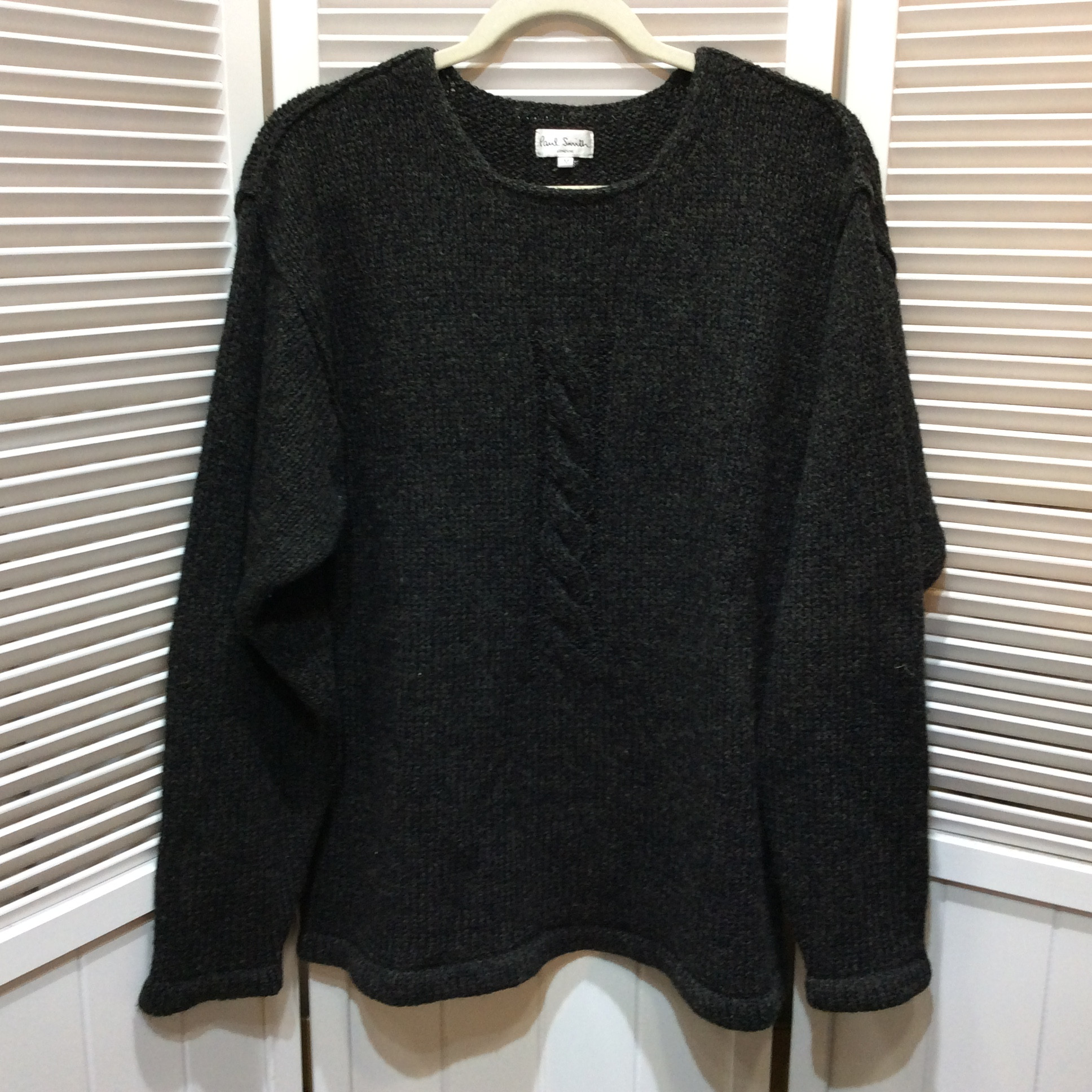 Paul Smith ポールスミス メンズ シルク混セーター M チャコールグレー