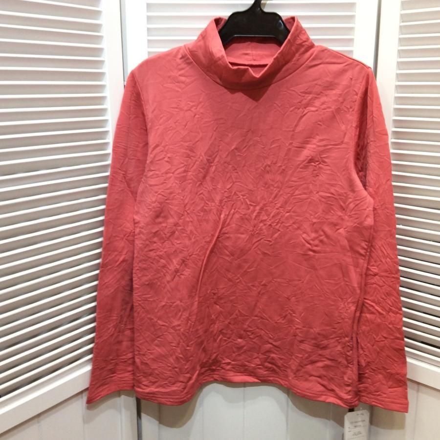 新品☆T'S COLLECTION 婦人 長袖タートルカットソー M ピンク