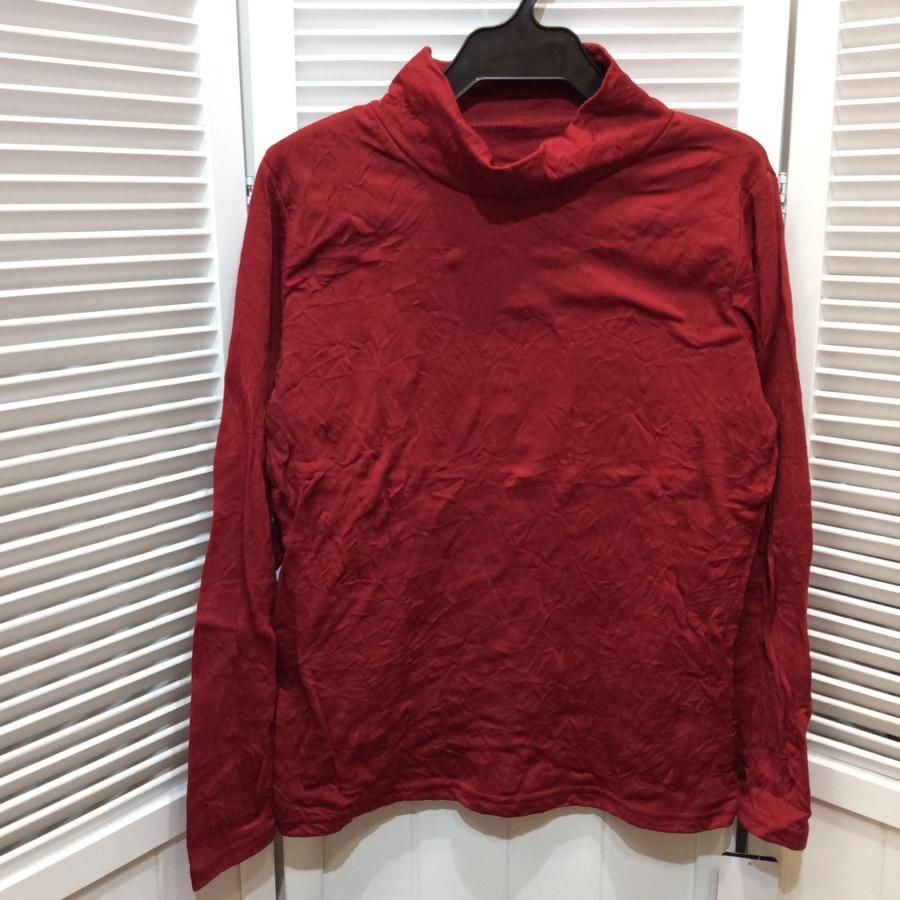 新品☆T'S COLLECTION 婦人 長袖タートルカットソー M レッド