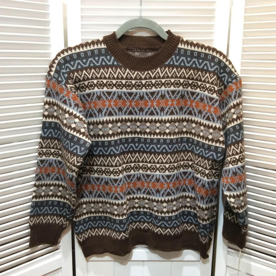 新品☆3s4you レディース セーター M~L ブラウン柄