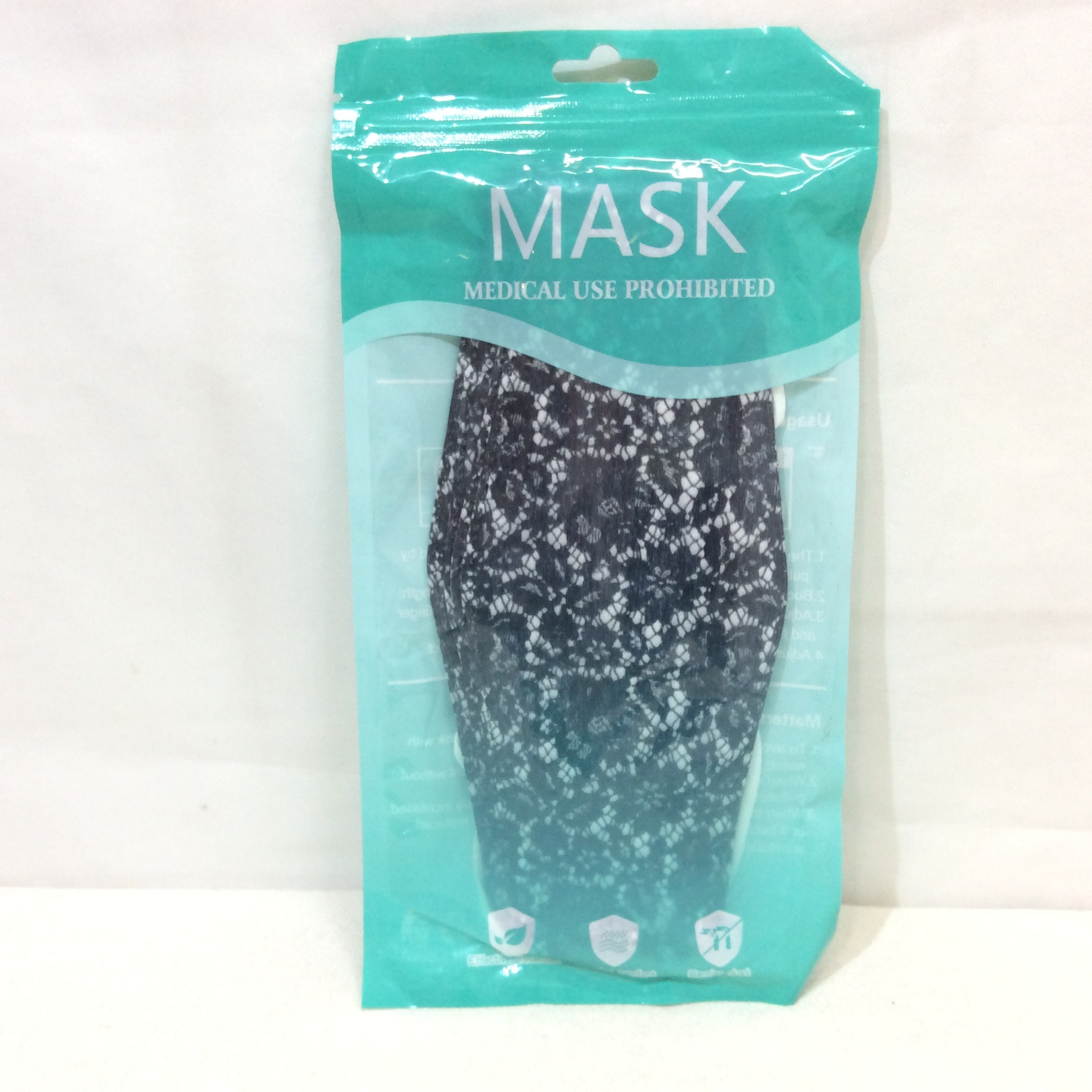 新品 MASK オリジナルプリント 3D  6枚入  ブラック