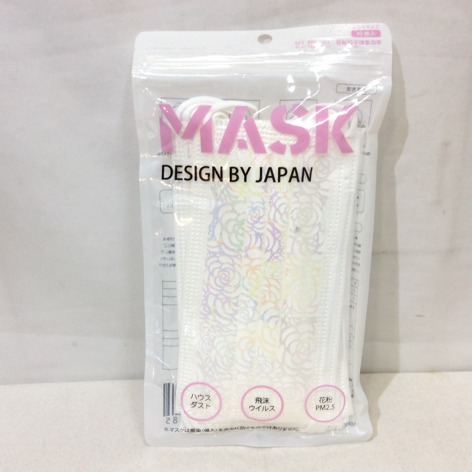 新品 MASK 不織布マスク  10枚入  ホワイトラメ