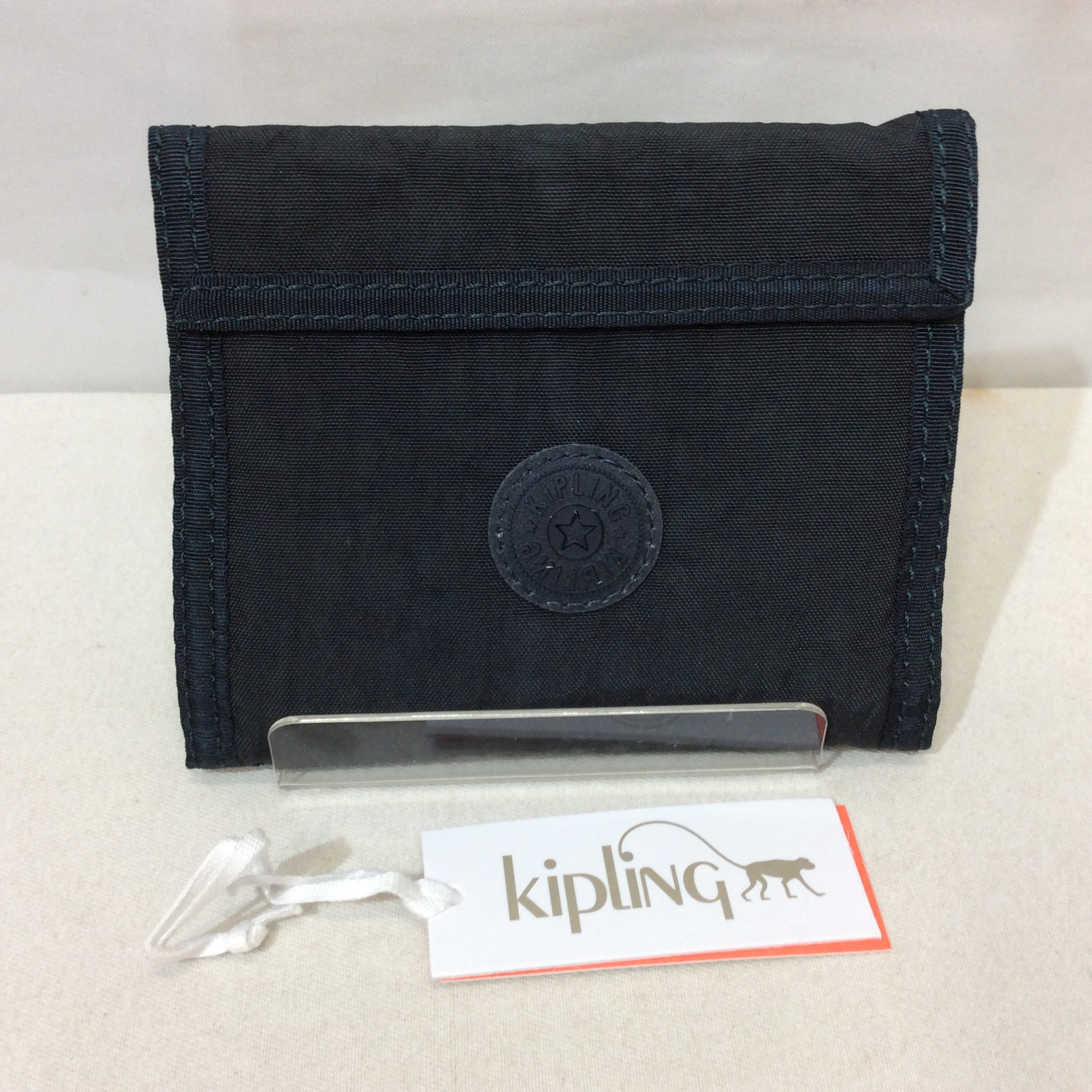 未使用☆kipling キプリング 二つ折り財布 ネイビー系