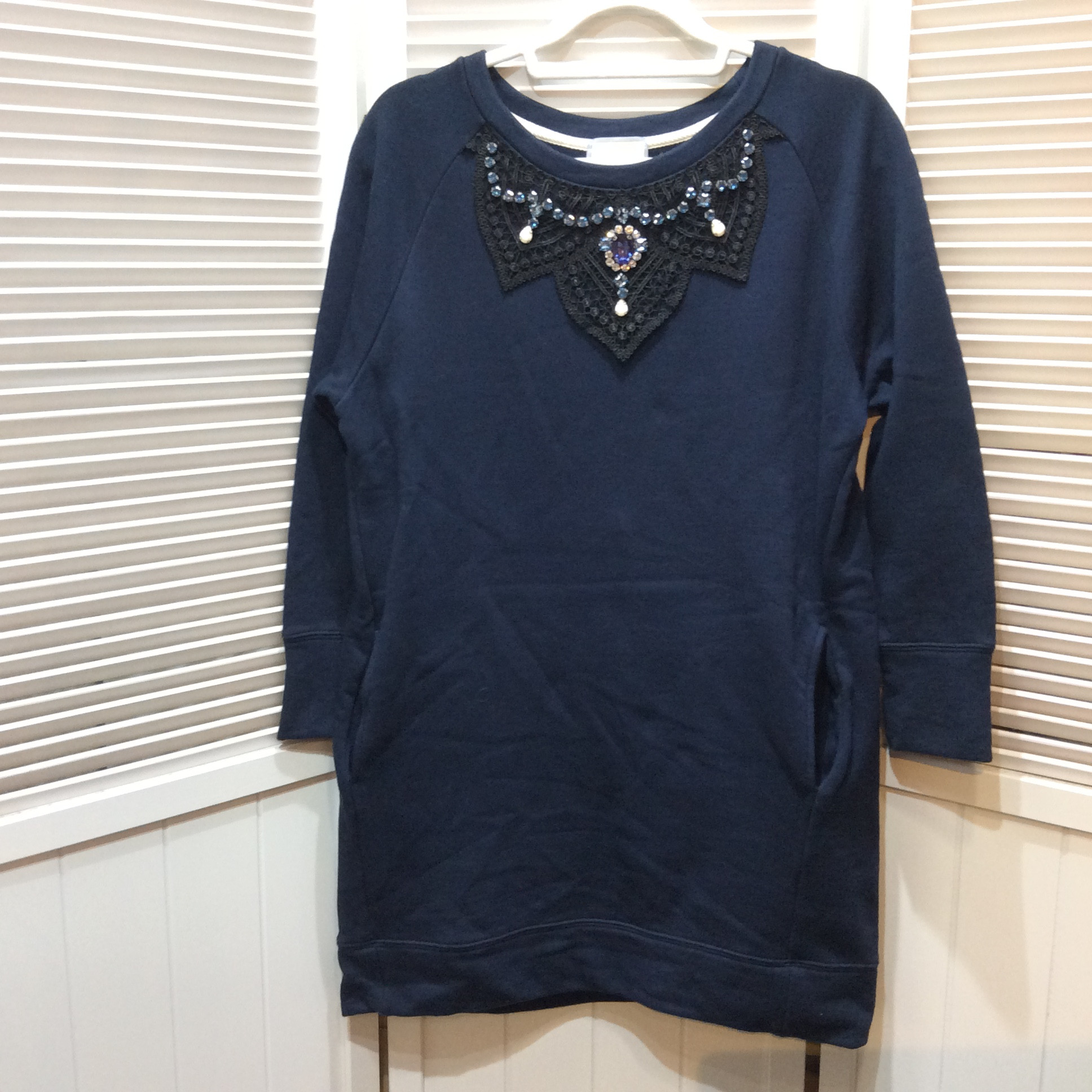 Kiriki et Kirii ビジュー付き チュニック LL ネイビー  美品