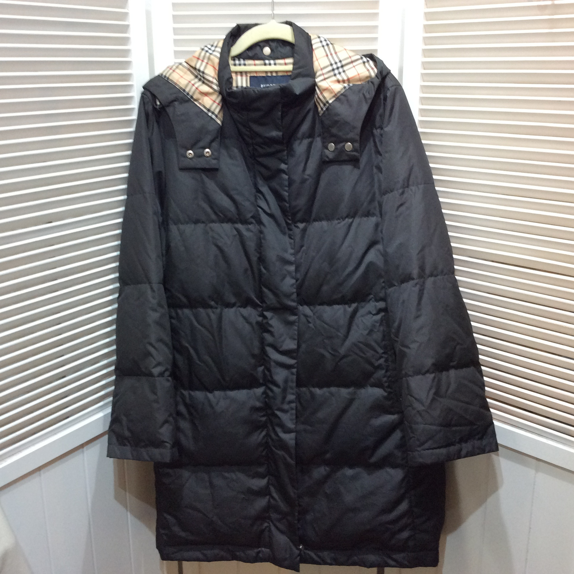BURBERRY GOLF バーバリーゴルフ 2WAY フード付きダウンコート LL ブラック 三陽商会
