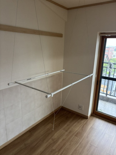 室内物干し設置