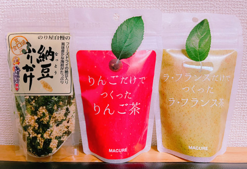 2024発表会お礼_納豆ふりかけとお茶.JPG