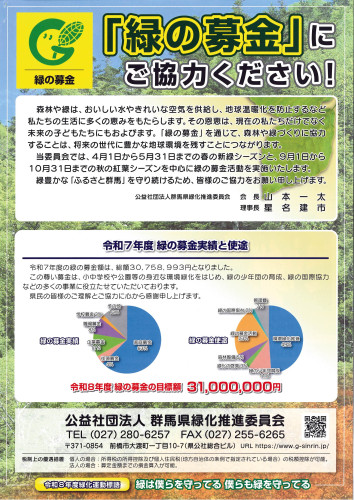 緑の募金へのご協力について