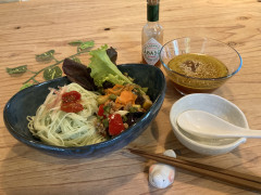 夏野菜たっぷり！イタリアンオリーブ素麺。（ジャーサラダ付き）