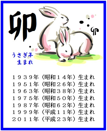 2025年 うさぎ年（卯年）生まれの運勢　干支（えと）占い