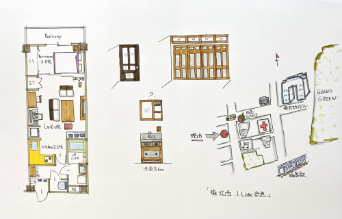 【moikoti中古マンション2026】販売価格　未定<br/>大阪市北区大淀南2丁目　40.0㎡<br/>大淀小校区