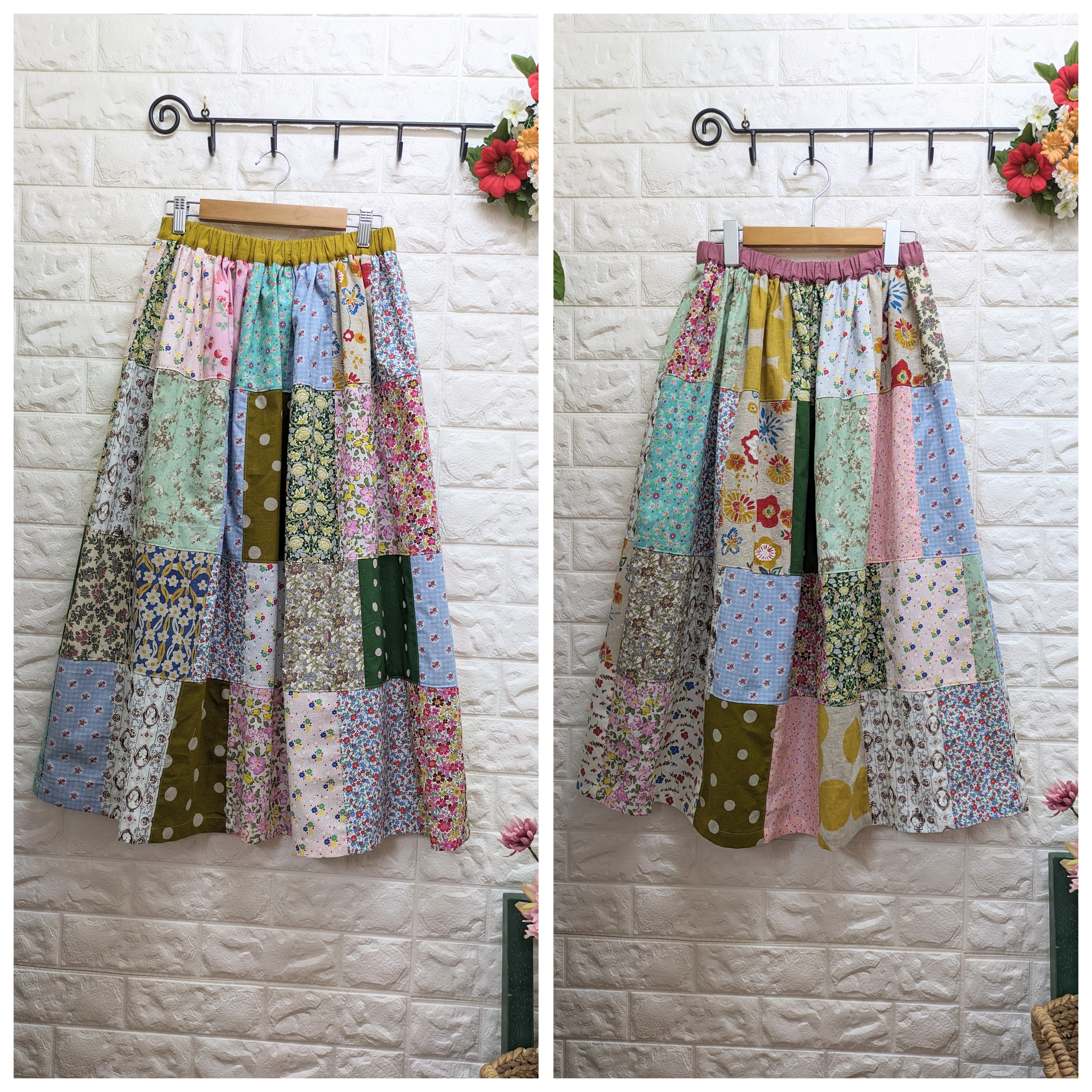 今日のコーデ* パッチしたスカート