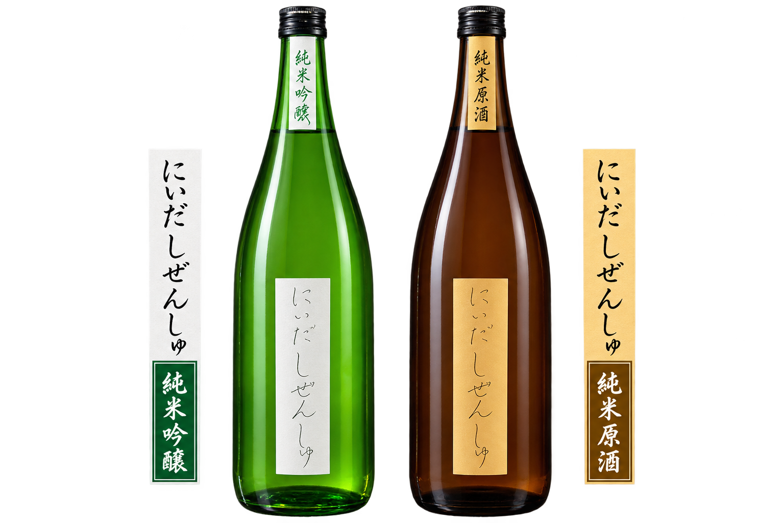 にいだしぜんしゅ　純米原酒　純米吟醸　720ml