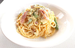 アスパラのカルボナーラ