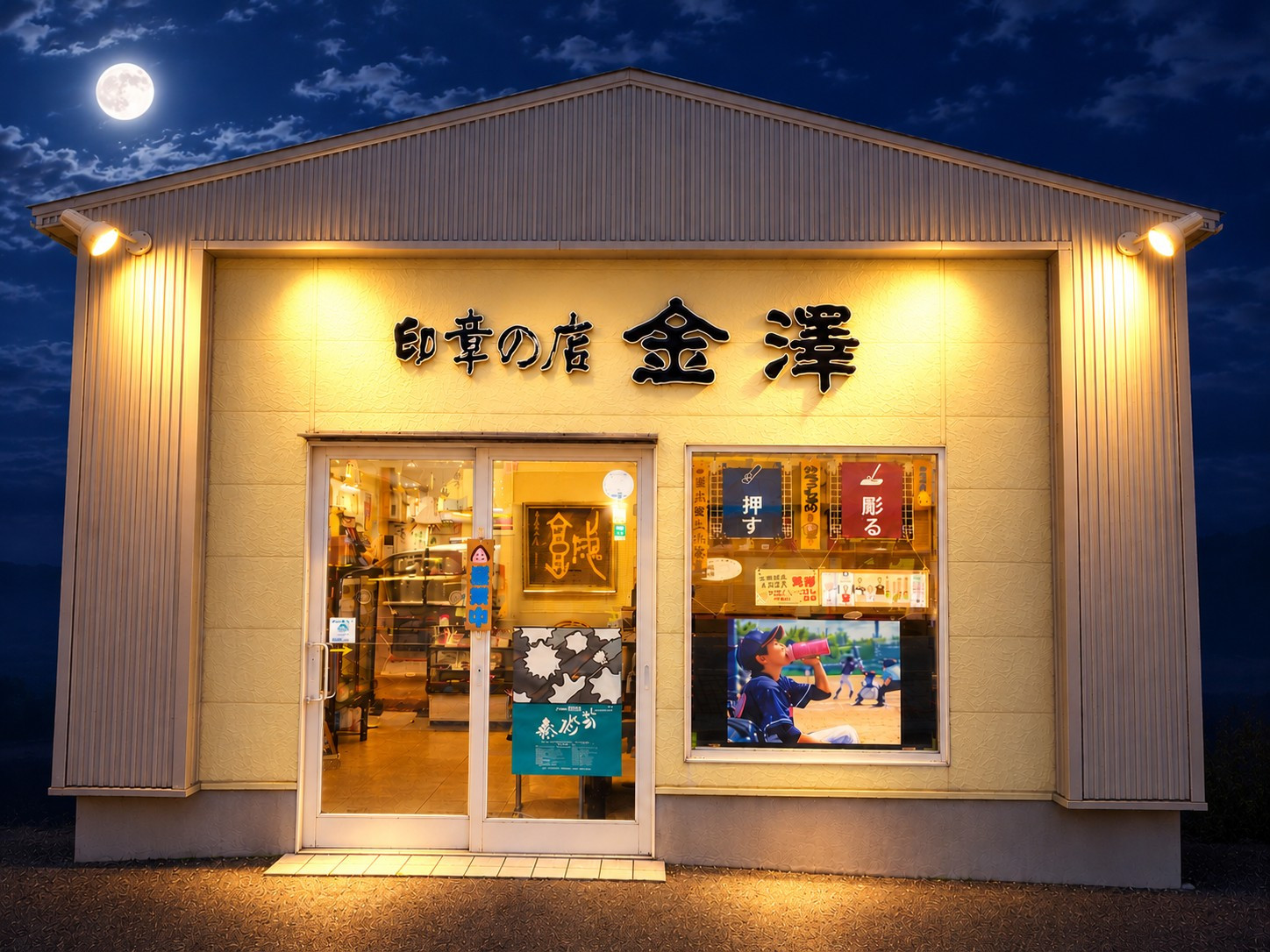 店舗ライトアップ