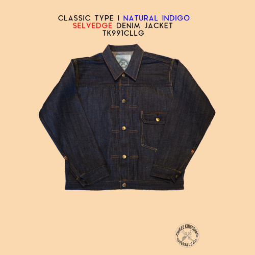 Classic TYPE I Natural Indigo Selvedge Denim Jacket TK991CLLG 公式オンラインショップにて販売開始📣📣📣。