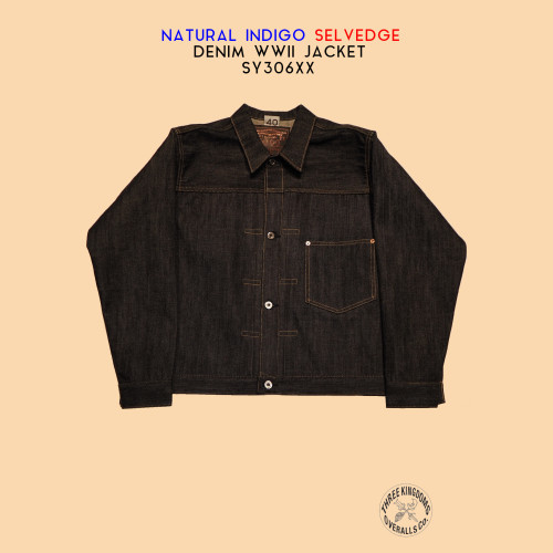 天然藍染セルビッチデニム大戦ジャケットSY306XX公式オンラインショップにて販売開始📣📣📣。