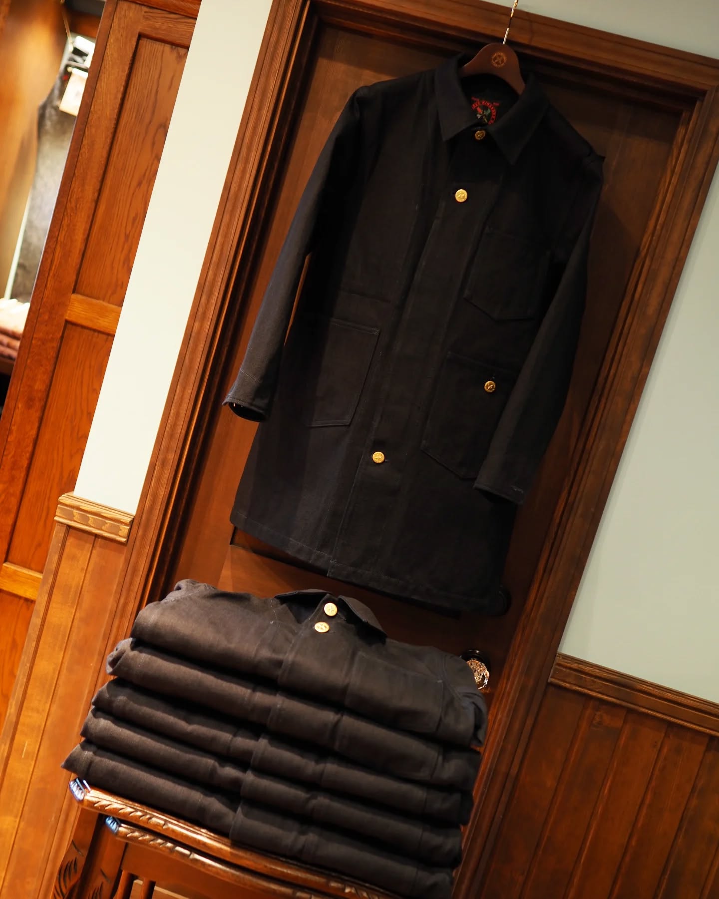 NEW ARRIVAL📣📣📣プレミアムTKシリーズ 天然藍染めセルビッチデニムワークロングコートTKWLC01HIBK入荷致しました👏👏👏。