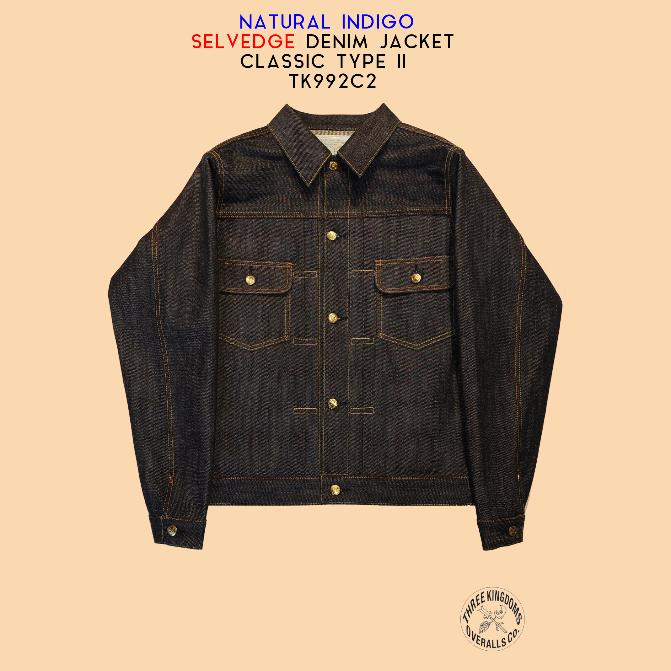 天然藍染めセルビッチデニムクラシックタイプツーデニムジャケットTK992C2公式オンラインショップにて販売開始📣📣📣。