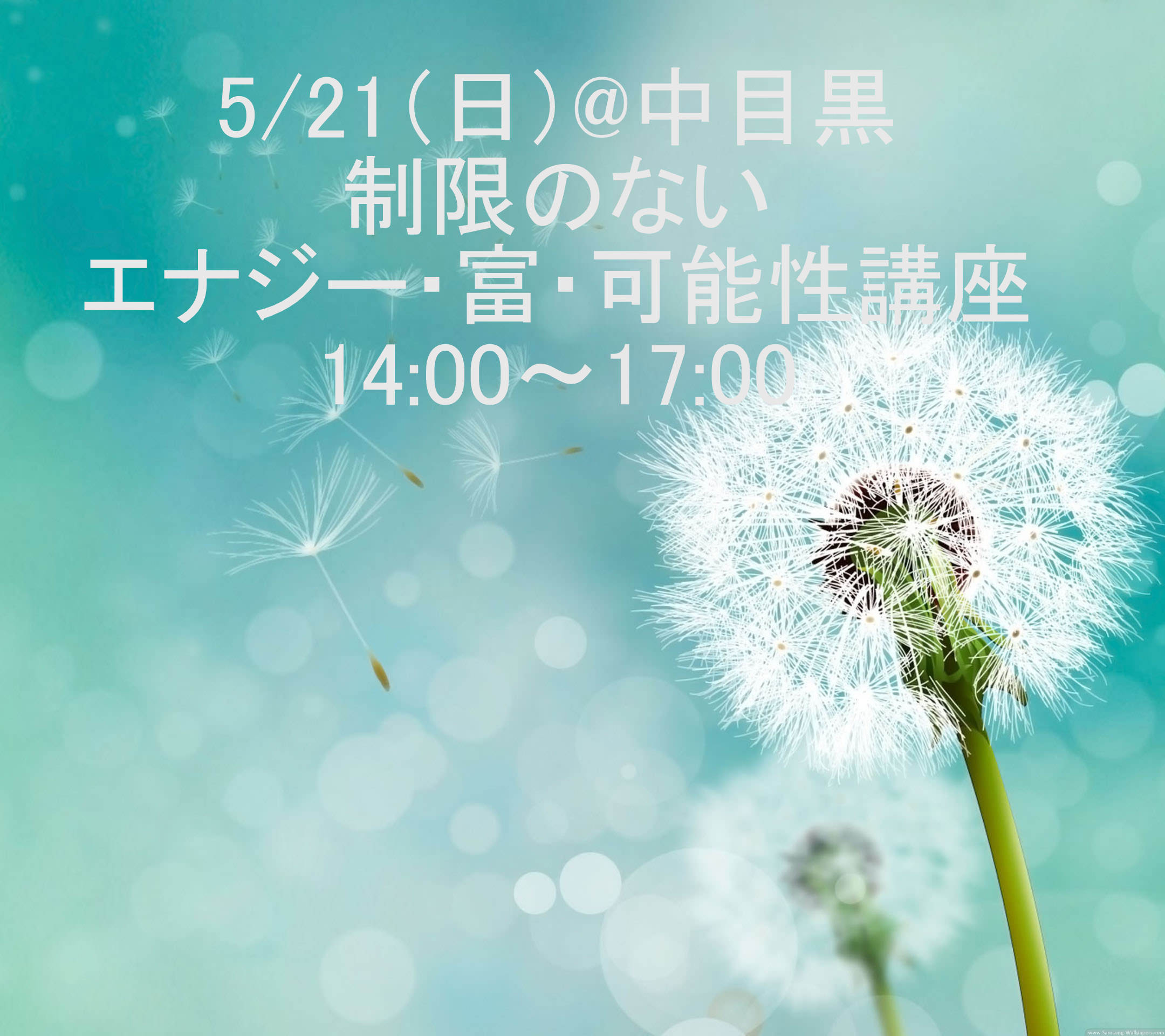 ②制限のないエナジー・富・可能性講座 14:00~17:00