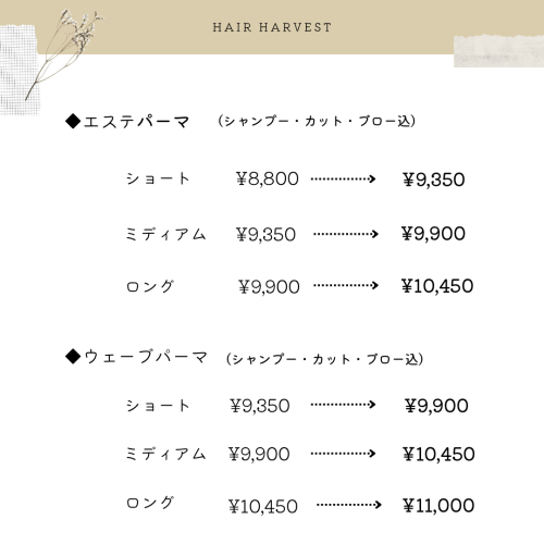 ホワイト　ベージュ　ナチュラル　美容院　ビジネス　価格改定のお知らせ　インスタグラム投稿 - 5.png