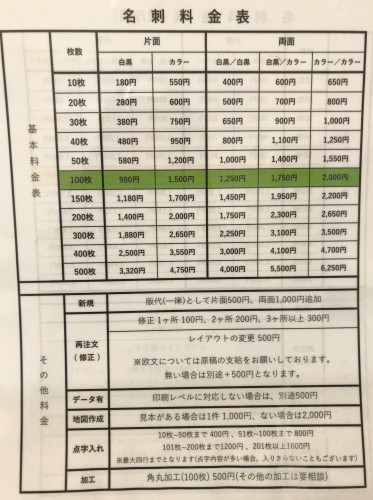 お名刺のご依頼は、お早めに♡