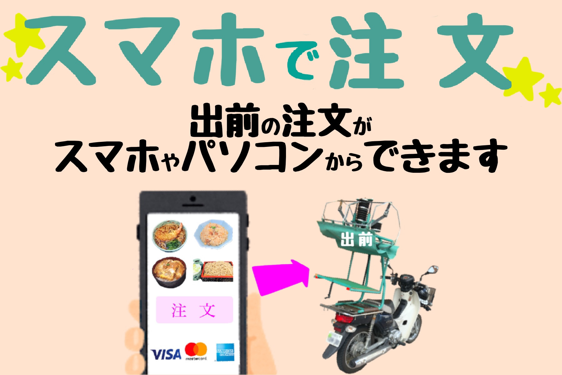 画面をタップすると注文サイトに移動します。