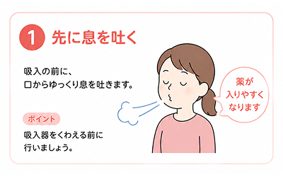 先に息を吐く
