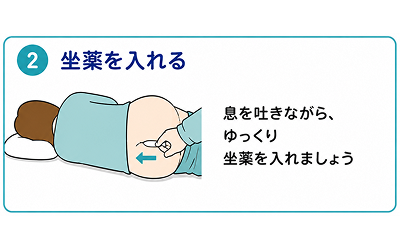 坐薬を入れる