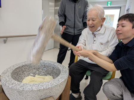 令和７年　1月　「ムーチー作り＆餅つき大会(^O^)！」