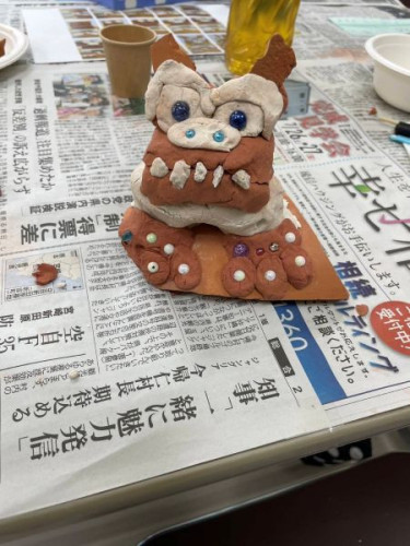 令和７年　７月　「漆喰シーサー作り(*´▽｀*)！」