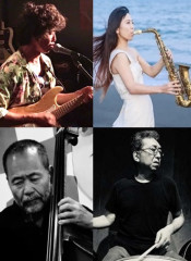 「藤井４」小山大介(gt) 小林里枝(as) 望月英明(b) 藤井信雄(ds)