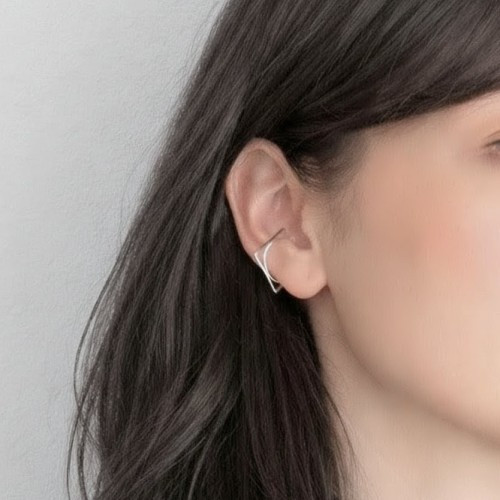 Square & Circle Ear Cuff